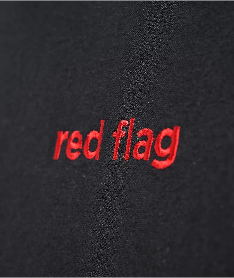 Neon Riot Red Flag Black T-Shirt