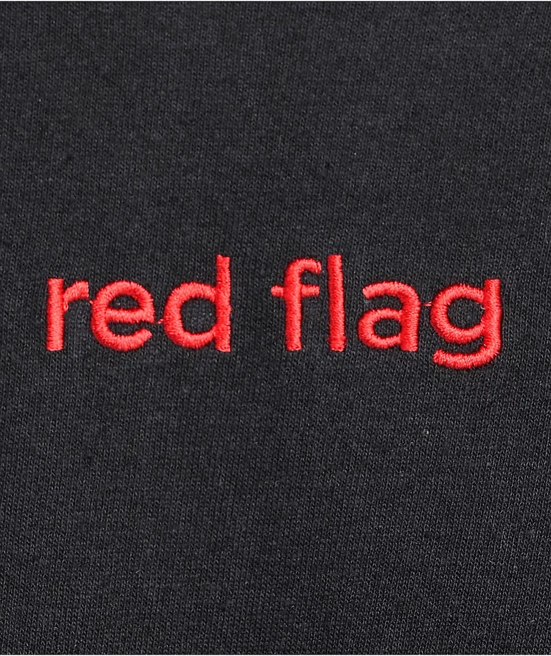 Neon Riot Red Flag Black T-Shirt