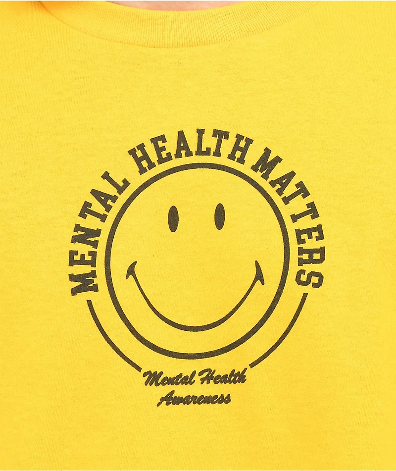 Neon Riot Smiley Unplug Yellow T-Shirt