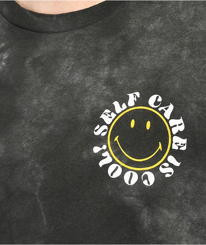 Neon Riot x Smiley Care Charcoal Tie Dye T-Shirt