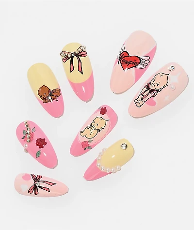Never Have I Ever Kewpie x ONCH Pastel Pink Press-On Nails