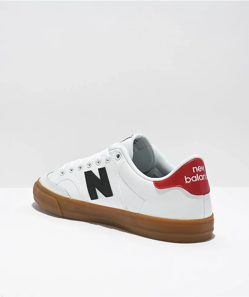New Balance 212 White & Gum Skate Shoes