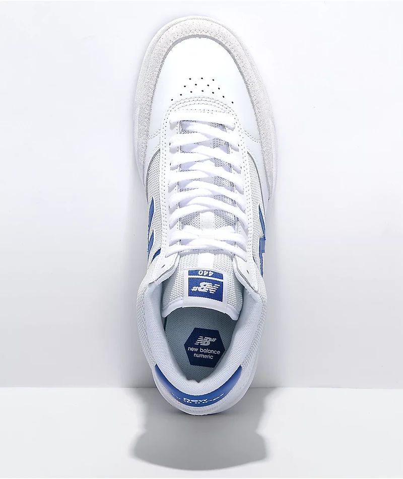 New Balance 440H White & Blue Skate Shoes