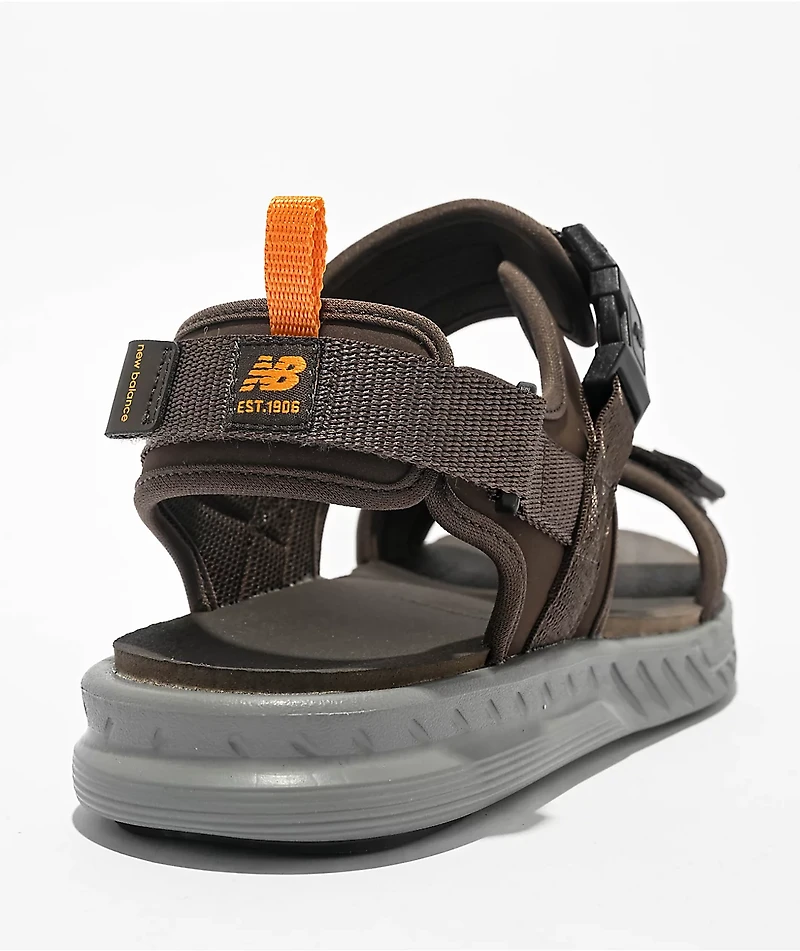 New Balance 600 V2 Dark Mushroom & Grey Sandals