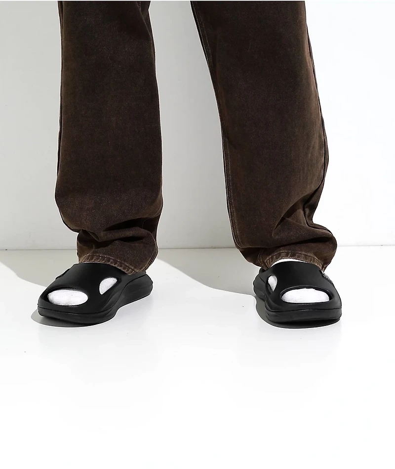 New Balance 6650M Black Slide Sandals