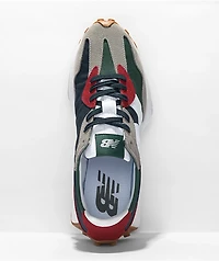 New Balance Lifestyle 327 Marblehead, Green & Red Shoes