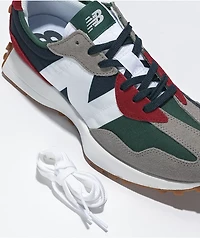 New Balance Lifestyle 327 Marblehead, Green & Red Shoes