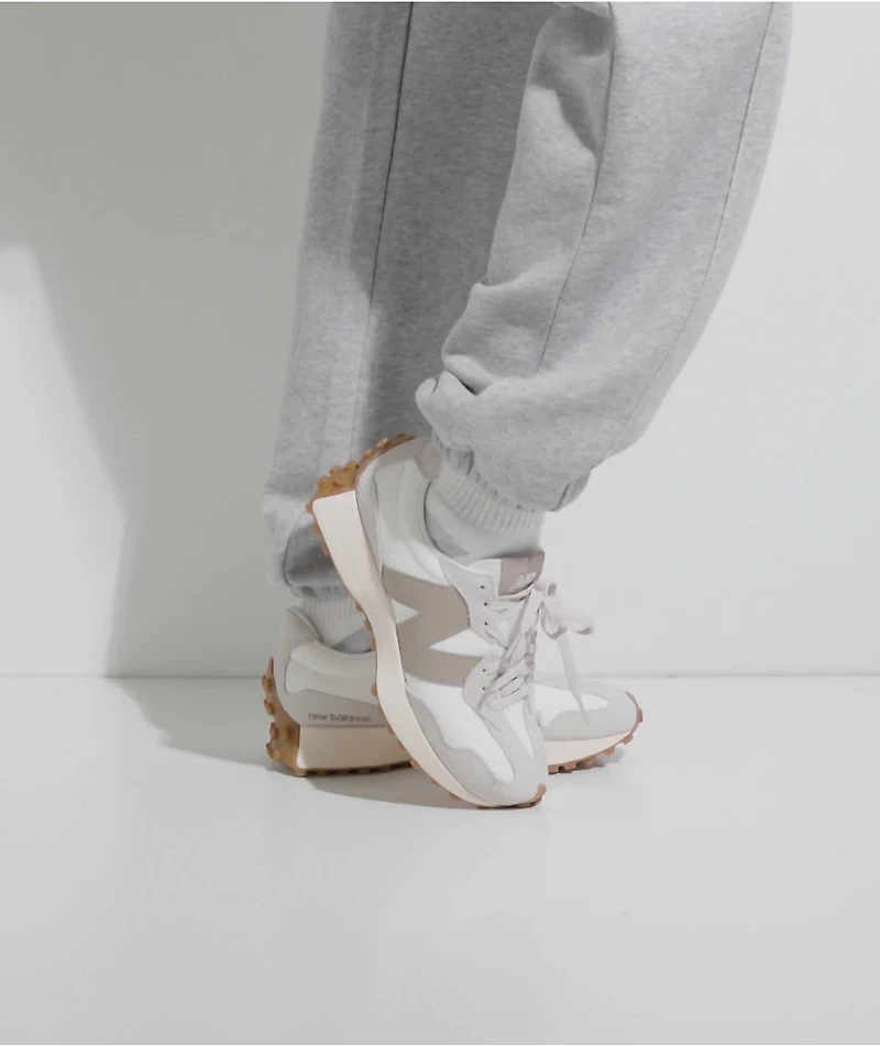 New Balance Lifestyle 327 Off White, Driftwood & Sand Shoes
