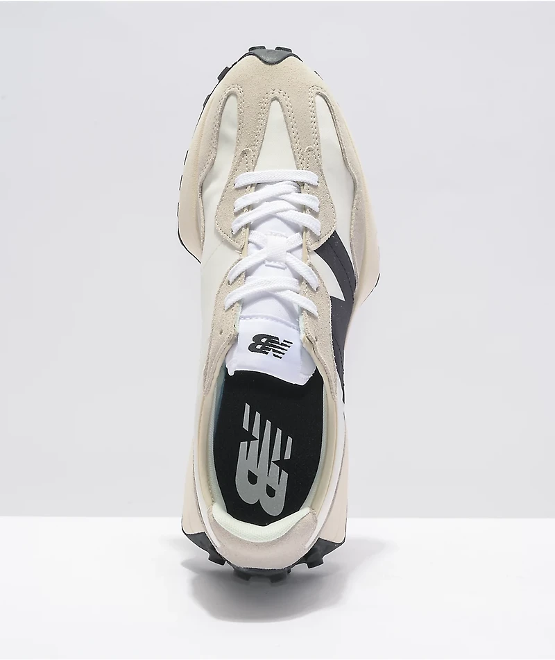 New Balance Lifestyle 327 Sea Salt & Black Suede Shoes