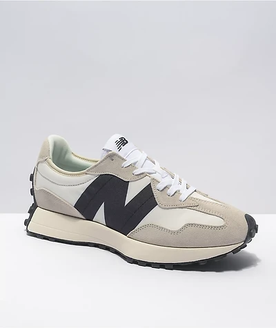 New Balance Lifestyle 327 Sea Salt & Black Suede Shoes