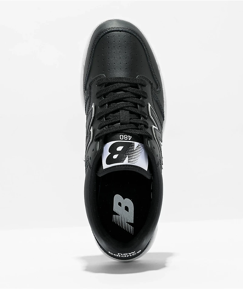 New Balance Lifestyle 480 Black & White Skate Shoes