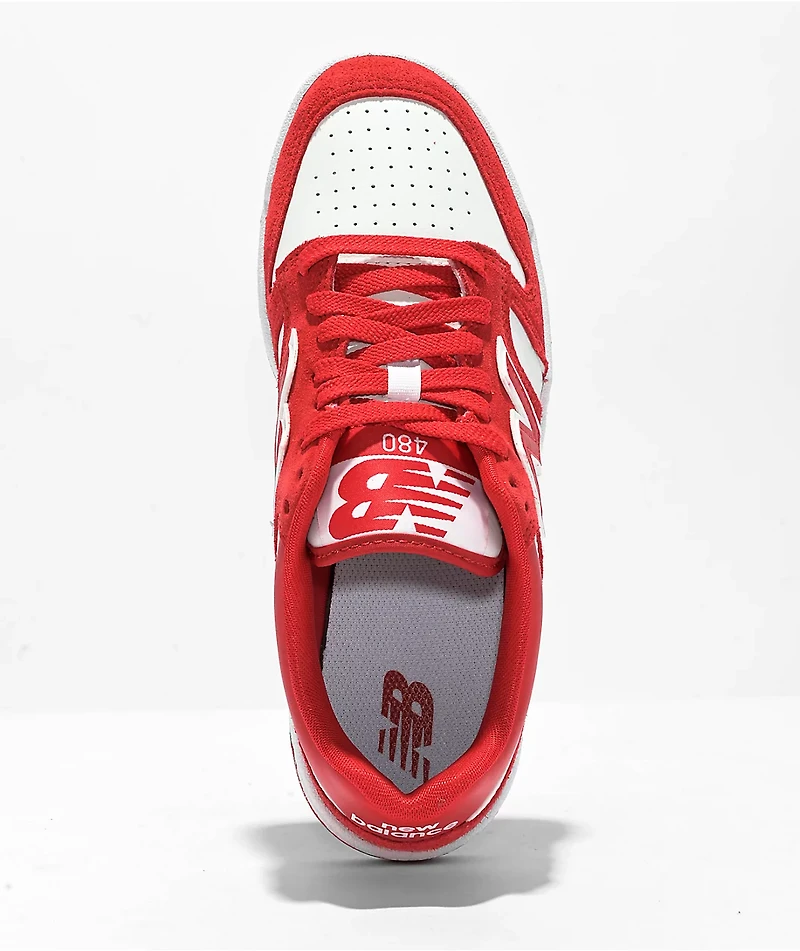 New Balance Lifestyle 480 Red & White Shoes