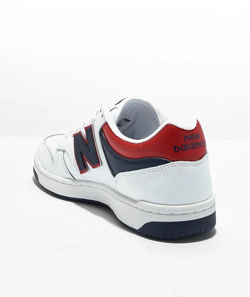 New Balance Lifestyle 480 White, Blue & Red Shoes