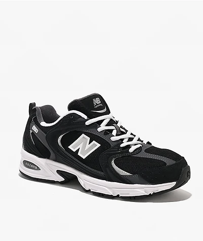 New Balance Lifestyle 530 Black & Silver Metallic Shoes