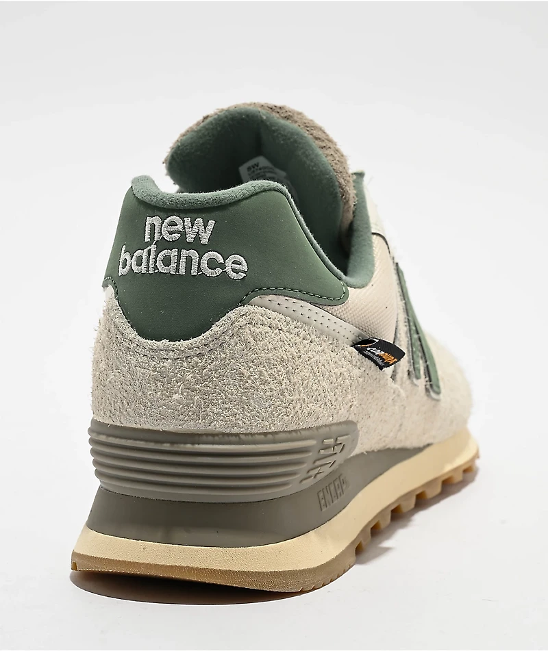 New Balance Lifestyle 574 Calcium, Green, & Spruce Shoes