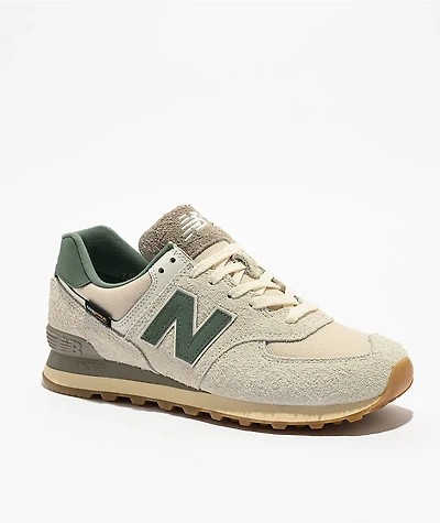 New Balance Lifestyle 574 Calcium, Green, & Spruce Shoes