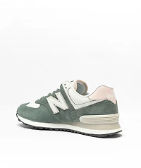 New Balance Lifestyle 574 Dark Juniper, Pink & Angora Shoes