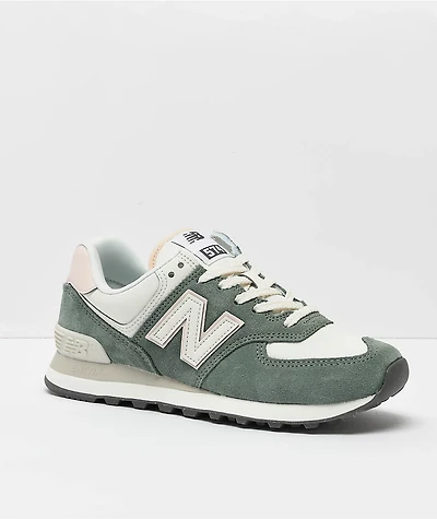 New Balance Lifestyle 574 Dark Juniper, Pink & Angora Shoes