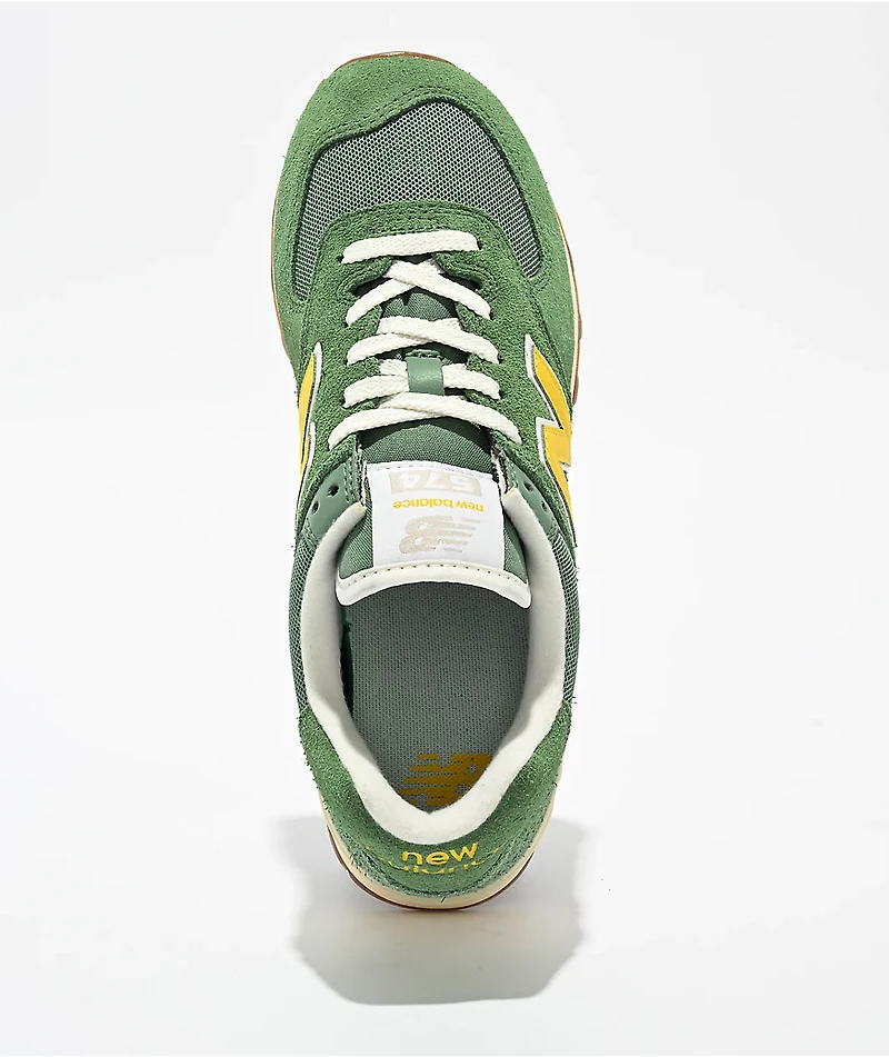 New Balance Lifestyle 574 Mallard Green & Ginger Lemon Shoes