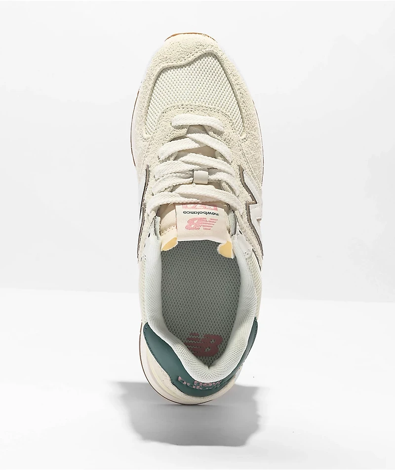 New Balance Lifestyle 574 Plus Turtle Dove, Teal & Sea Salt Platform Shoes