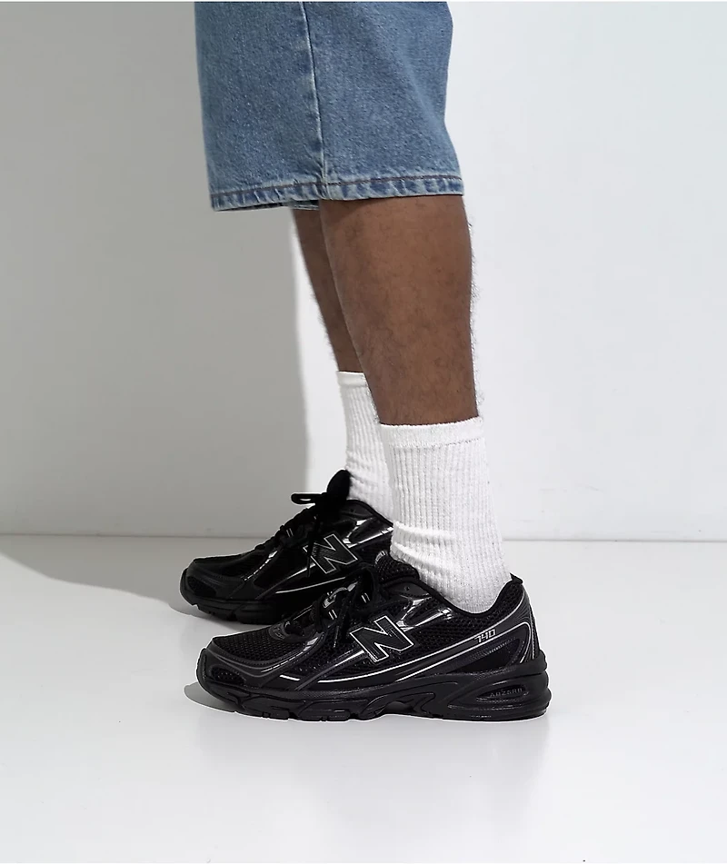 New Balance Lifestyle 740 Black & Silver Shoes