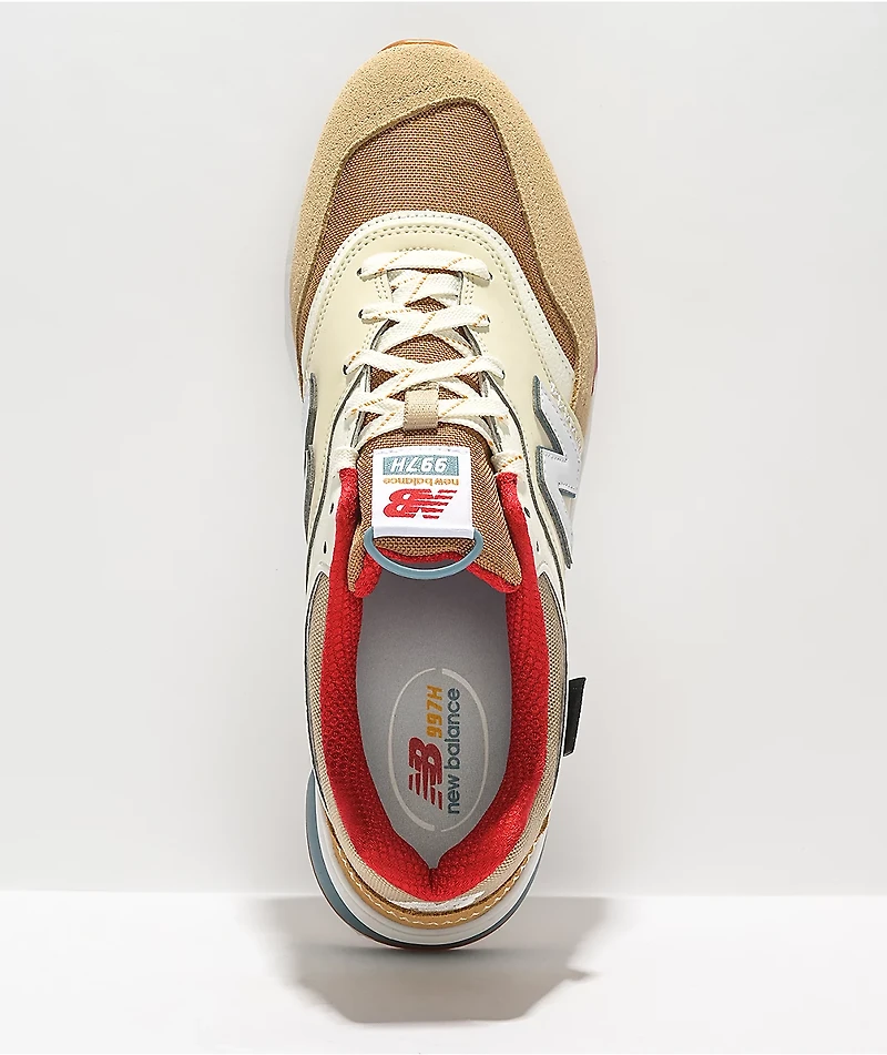 New Balance Lifestyle 997H Brown, Tan, & Red Shoes