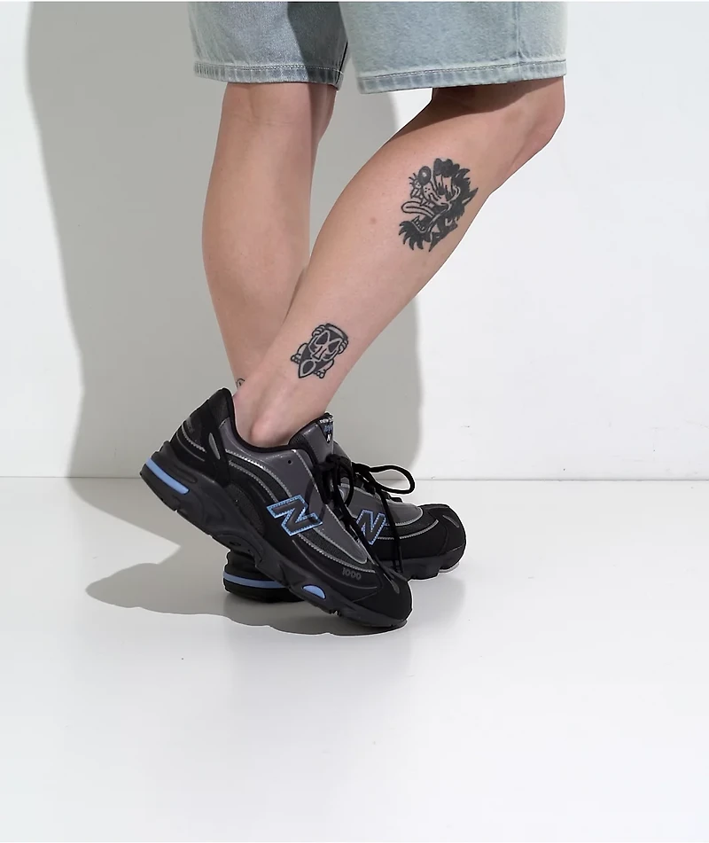 New Balance Lifestyle Kids 1000 Lace Black & Blue Shoes