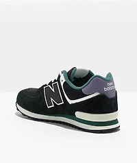 New Balance Lifestyle Kids 574 Black, Mercury & Vintage Teal Shoes