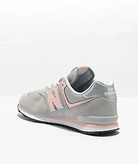 New Balance Lifestyle Kids 574 Rain Cloud & Pink Haze Shoes