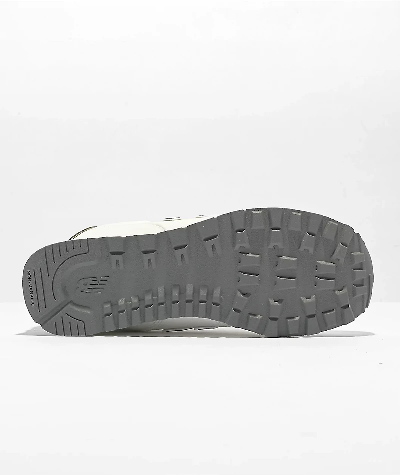 New Balance Lifestyle Kids 574 Reflection White & Avocado Green Shoes