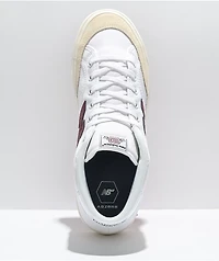 New Balance Numeric 213 White & Burgundy Skate Shoes