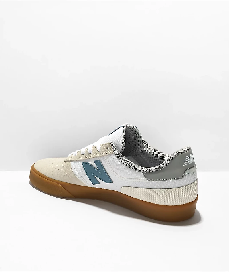 New Balance Numeric 272 White, Blue & Gum Skate Shoes