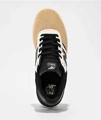 New Balance Numeric 306 Cup Jamie Foy Beige, Black & White Skate Shoes