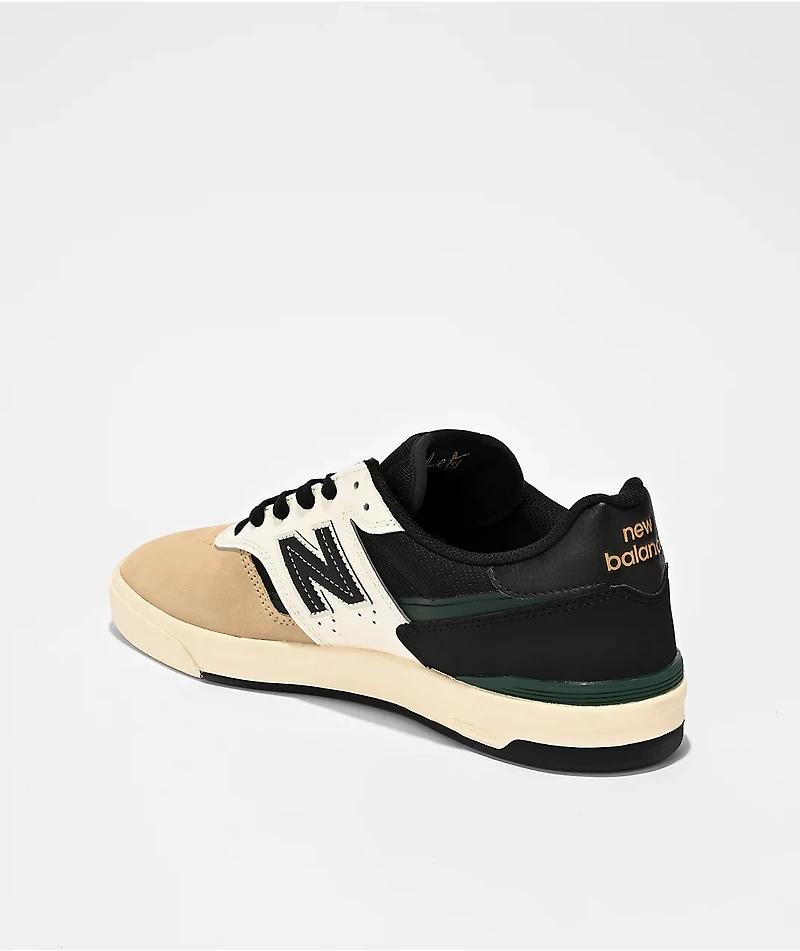 New Balance Numeric 306 Cup Jamie Foy Beige, Black & White Skate Shoes