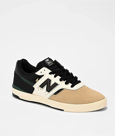 New Balance Numeric 306 Cup Jamie Foy Beige, Black & White Skate Shoes