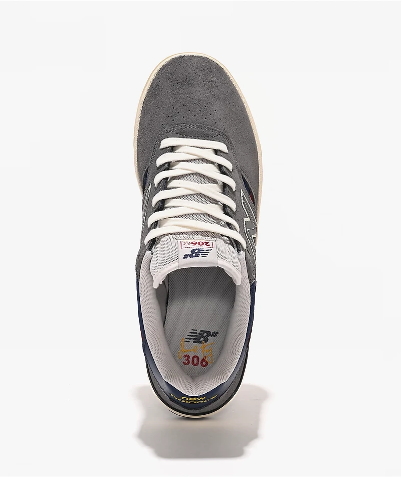 New Balance Numeric 306 Cup Jamie Foy Grey & Navy Skate Shoes
