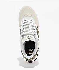 New Balance Numeric 306 Cup Jamie Foy White & Olive Skate Shoes