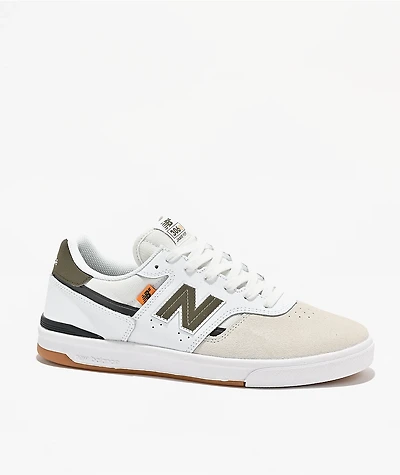 New Balance Numeric 306 Cup Jamie Foy White & Olive Skate Shoes