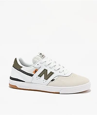 New Balance Numeric 306 Cup Jamie Foy White & Olive Skate Shoes