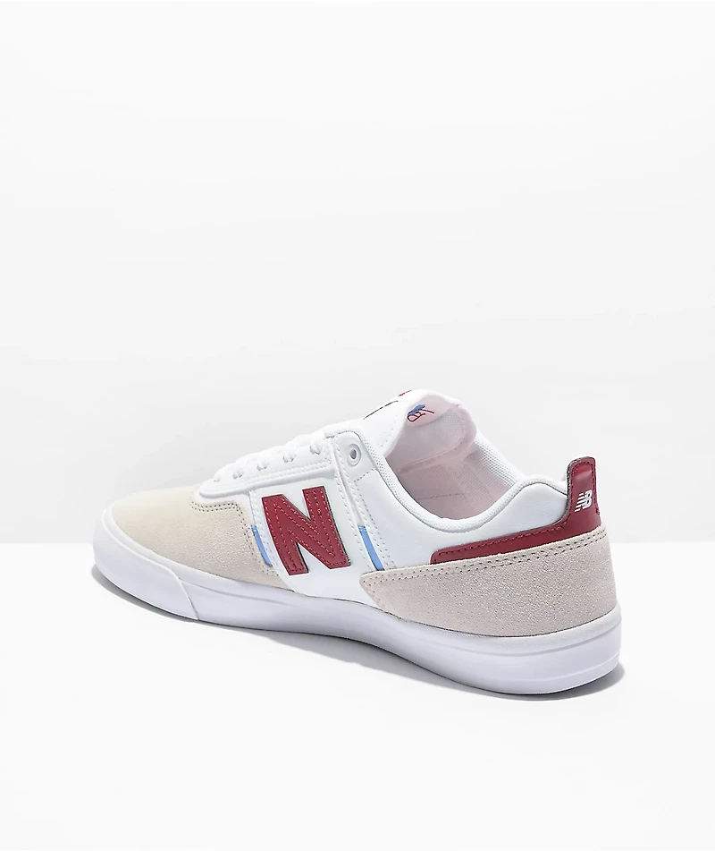 New Balance Numeric 306 Foy White, Maroon, & Blue Skate Shoes