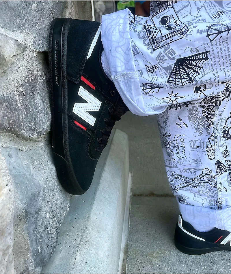 New Balance Numeric 306 Jamie Foy Black, White & Red Skate Shoes