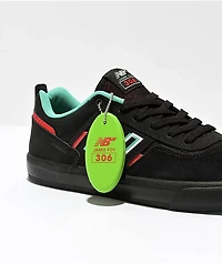 New Balance Numeric 306 Jamie Foy Black & Red Skate Shoes