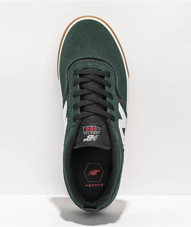 New Balance Numeric 306 Jamie Foy Green & Red Skate Shoes