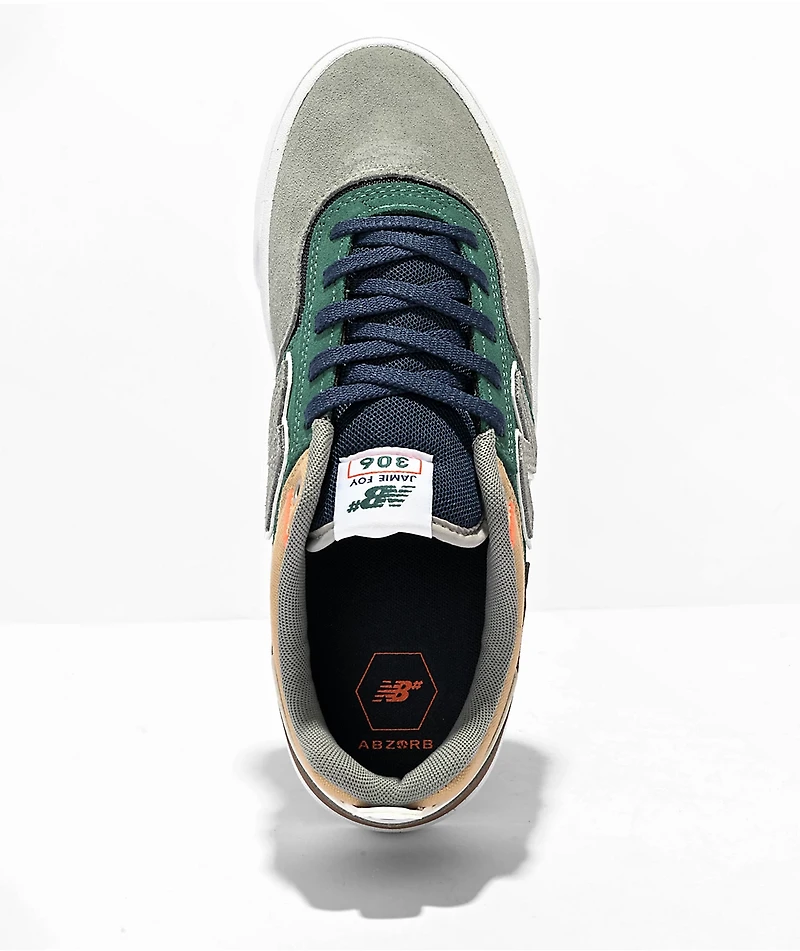 New Balance Numeric 306 Jamie Foy Grey & Vintage Teal Skate Shoes