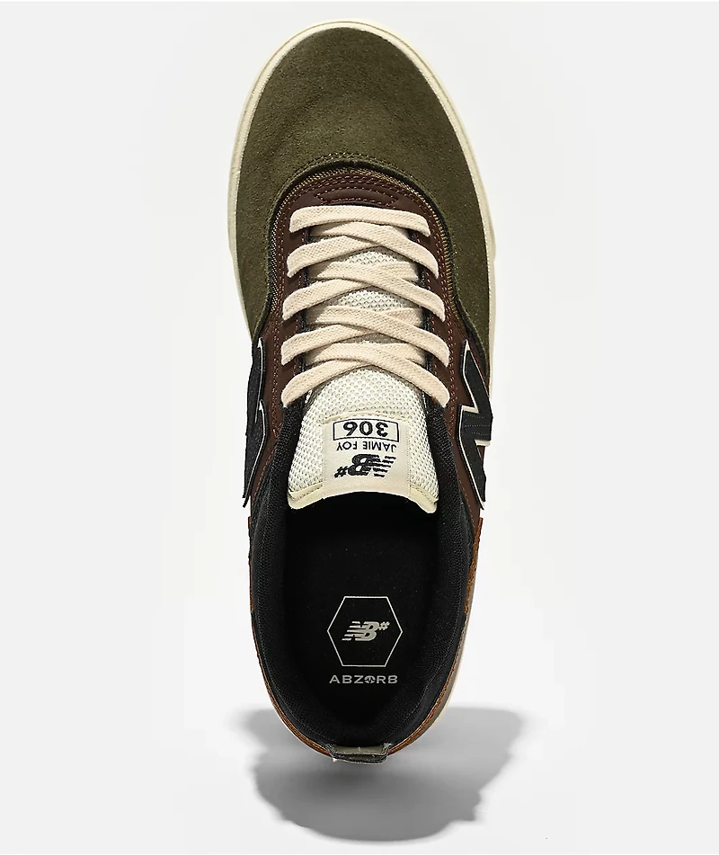 New Balance Numeric 306 Jamie Foy Olive & Brown Skate Shoes