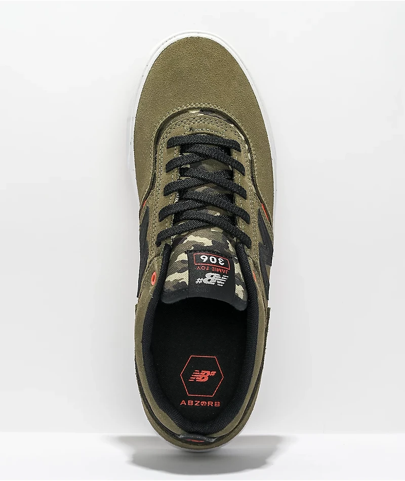 New Balance Numeric 306 Jamie Foy Olive & Orange Skate Shoes