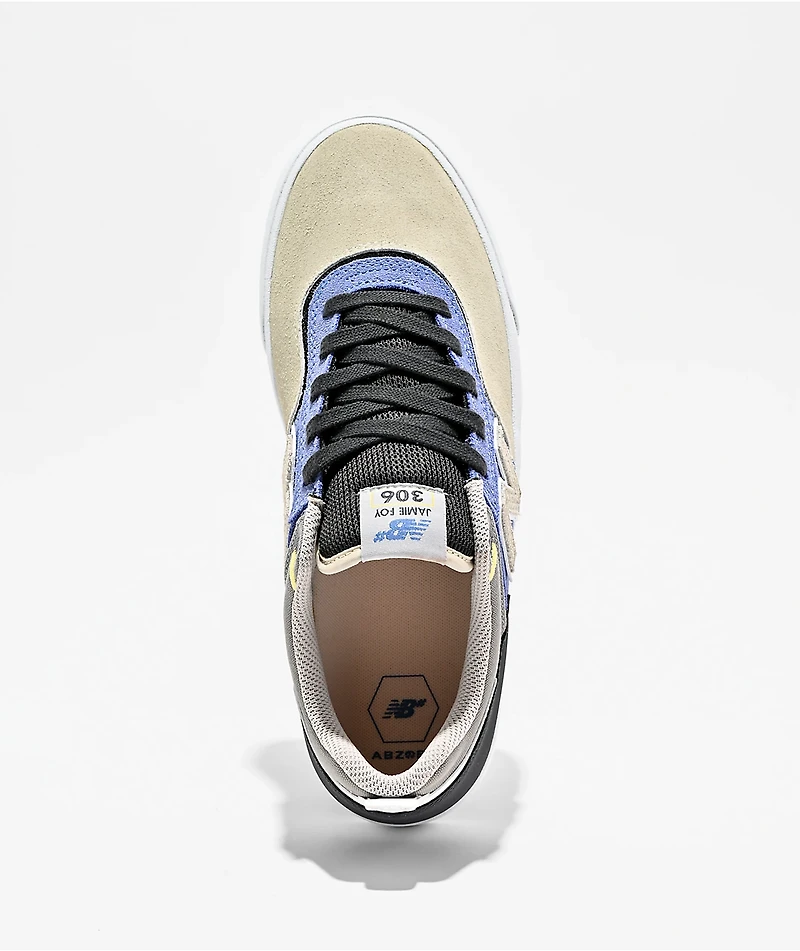 New Balance Numeric 306 Jamie Foy Sea Salt & Light Blue Skate Shoes