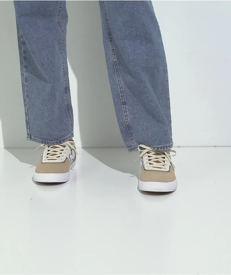 New Balance Numeric 306 Jamie Foy Tan & Red Skate Shoes