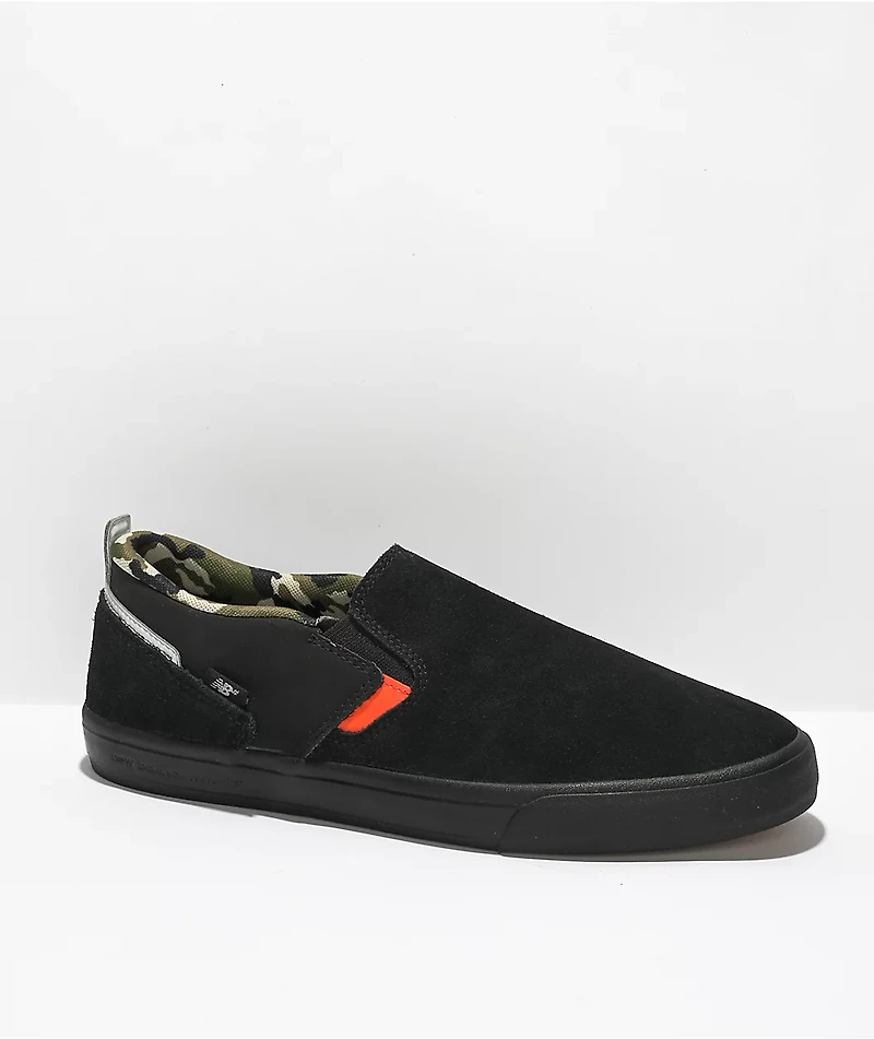 New Balance Numeric 306L Foy Black, Orange, & Camo Slip-On Skate Shoes