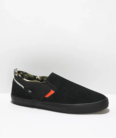 New Balance Numeric 306L Foy Black, Orange, & Camo Slip-On Skate Shoes